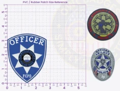 TS18-A3 Buy Custom Police Patches And Design Create Build and Order Personalized-Police Patches and Customized Police Patches POLICE PD PVC Rubber Patches 3.5