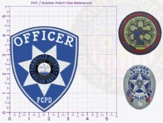 TS18-A3 Buy Custom Police Patches And Design Create Build and Order Personalized-Police Patches and Customized Police Patches POLICE PD PVC Rubber Patches 4.5