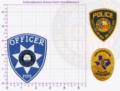 TS18-A3 Buy Custom Police Patches And Design Create Build and Order Personalized-Police Patches and Customized Police Patches POLICE PD embroidered Patches 3.5