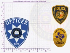 TS18-A3 Buy Custom Police Patches And Design Create Build and Order Personalized-Police Patches and Customized Police Patches POLICE PD embroidered Patches 3.75