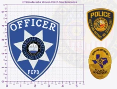 TS18-A3 Buy Custom Police Patches And Design Create Build and Order Personalized-Police Patches and Customized Police Patches POLICE PD embroidered Patches 4.75