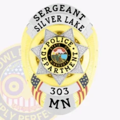 11-F5PLB Custom Badges And Design, Create, Build and Order Custom Badges Personalized Badges Officer Badges Gold