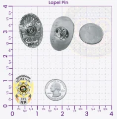 11-F5PLB Custom Badges And Design, Create, Build and Order Custom Badges Personalized Badges Officer Badges Gold Lapel Pins