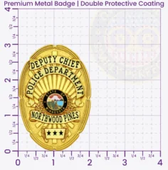 11-G1CMB Custom Badges And Design, Create, Build and Order Custom Badges Personalized Badges Officer Badges Northwood Pines Police Gold Badges 3 Premium