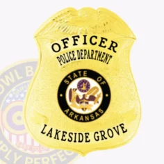 13-F21 Custom Badges And Design, Create, Build and Order Custom Badges Personalized Badges Officer Badges Lakeside Grove Police Gold