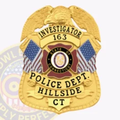 13-f30 custom badges and design, create, build and order custom badges personalized badges officer badges hillside police gold