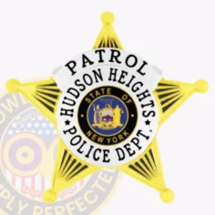 14-b1 custom badges and design, create, build and order custom badges personalized badges officer badges hudson heights police gold