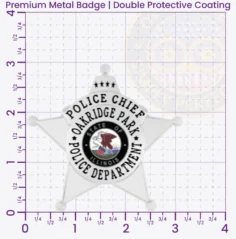 14-C1 Custom Badges And Design, Create, Build and Order Custom Badges Personalized Badges Officer Badges Oakridge Park Police Silver Badges 3 Premium