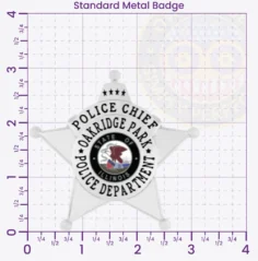 14-C1 Custom Badges And Design, Create, Build and Order Custom Badges Personalized Badges Officer Badges Oakridge Park Police Silver Badges 3 Standard