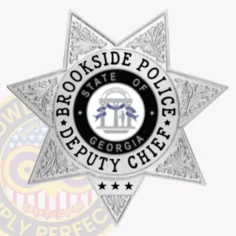 15-H11-1 Custom Badges And Design, Create, Build and Order Custom Badges Personalized Badges Officer Badges Brookside Police Silver