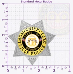 15-H11-2 Custom Badges And Design, Create, Build and Order Custom Badges Personalized Badges Officer Badges Montville Police Silver Badges 3 Standard