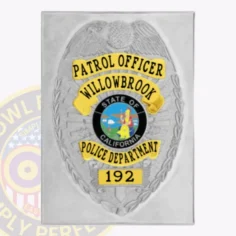 2-b1 custom badges and design, create, build and order custom badges personalized badges officer badges willowbrook police silver