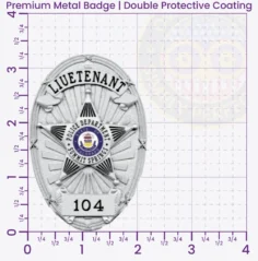 22-D22 Custom Badges And Design, Create, Build and Order Custom Badges Personalized Badges Officer Badges Summit Springs Police Silver Badges 3.25 Premium