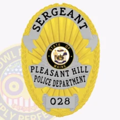 22-f2 custom badges and design, create, build and order custom badges personalized badges officer badges pleasant hill police gold