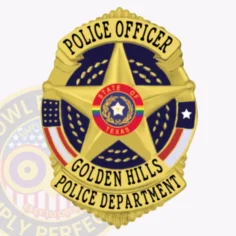 26 a1 custom badges and design create build and order custom badges personalized badges officer badges golden hills police gold