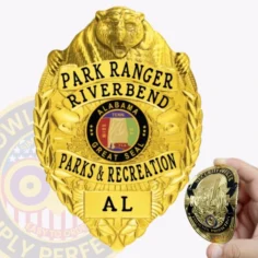 3-C11AKCB Buy Custom Badges And Design, Create, Build and Order Personalized Badges and Customized Badges Flex Badges For Park Rangers