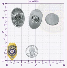 4-T10 Custom Badges And Design, Create, Build and Order Custom Badges Personalized Badges Officer Badges Ocean Ridge Police Gold Lapel Pins