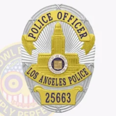 7-d15lapd custom badges and design, create, build and order custom badges personalized badges officer badges lapd police silver