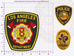 FD1-A1 Buy Custom Fire Department Patches- LADF Embroidered 3.9 x4.5